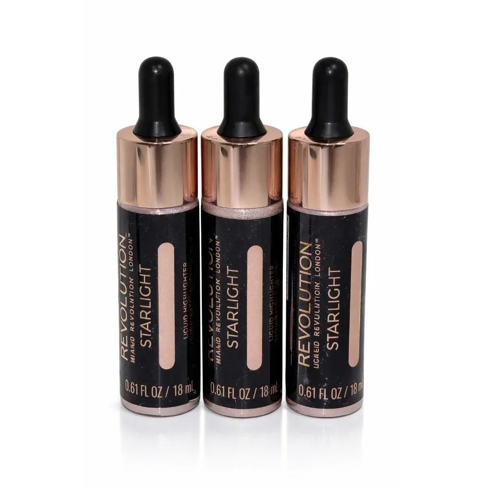 Makeup Revolution Starlight Liquid Highlighter 0.61oz / 18ml – Lot of 3 – New